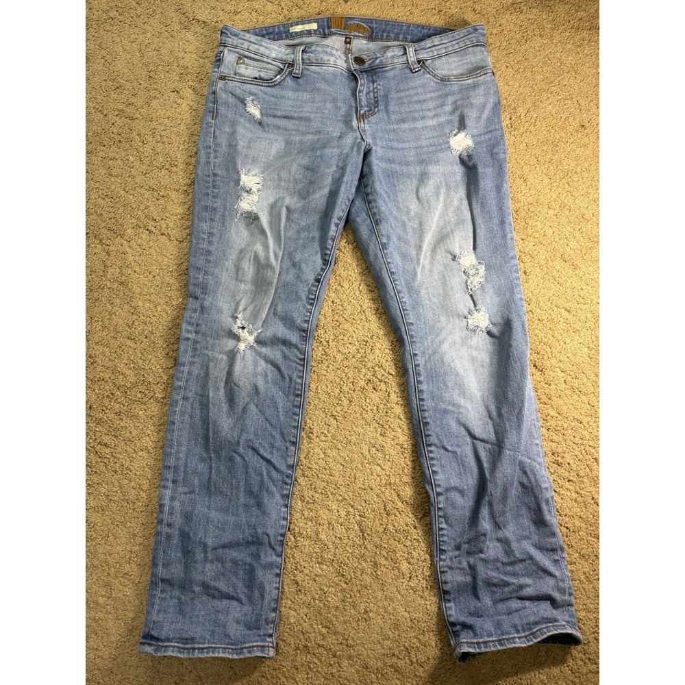 Kut from‎ the Kloth jeans Women 12 Katy Boyfriend Straight Leg Distressed